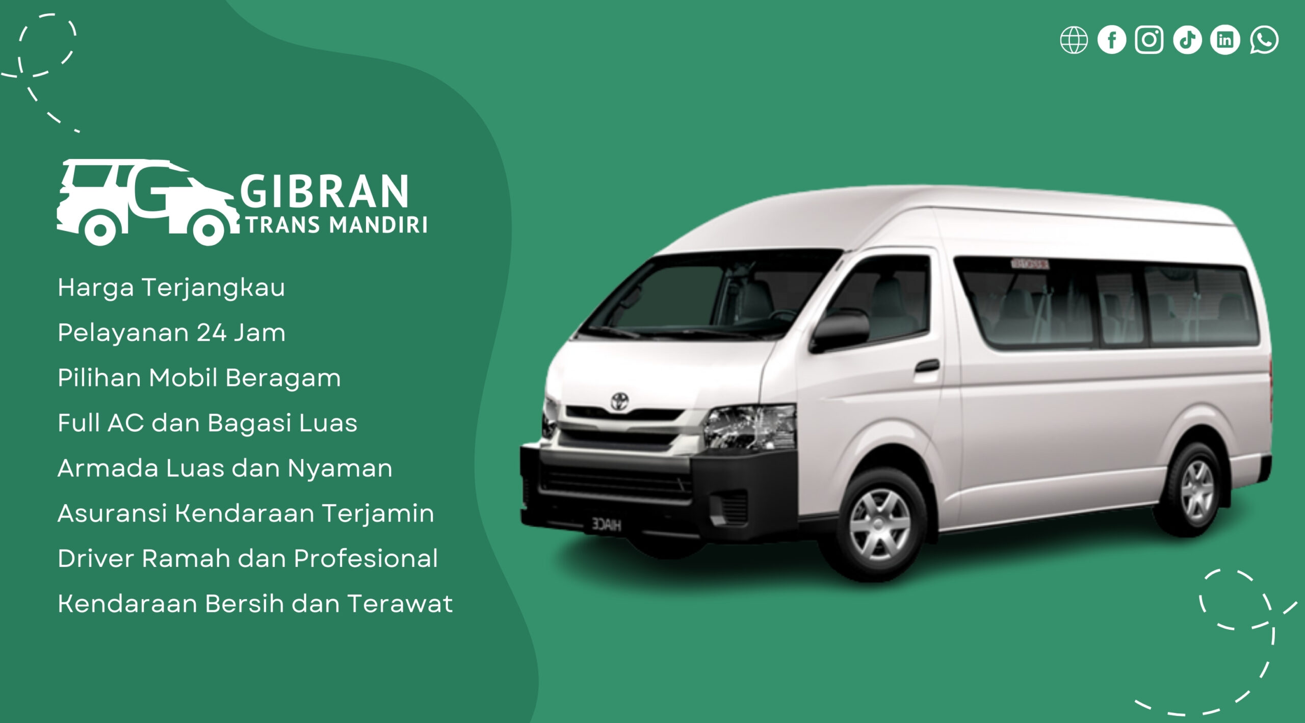 Hiace Commuter - Gibran Trans Mandiri Banner 65 x 40